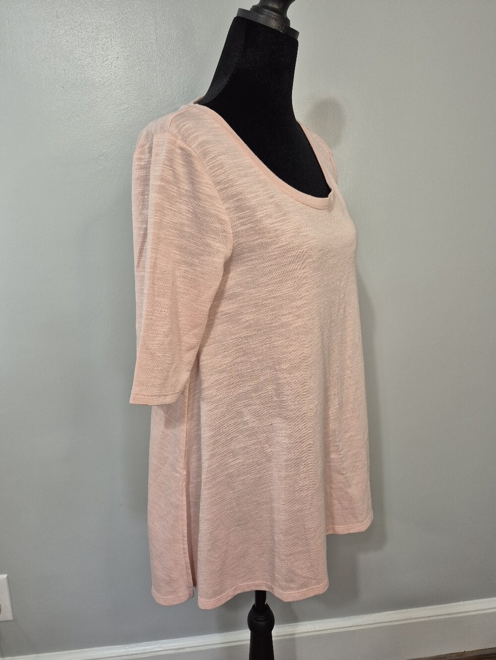 Cupio Light Pink 1/2 Sleeve Scoop Neck Tunic